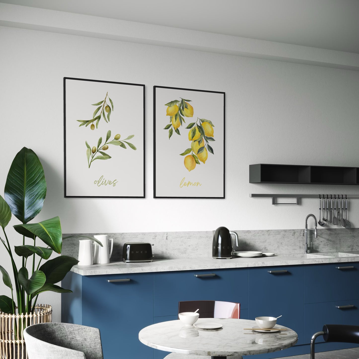 2er-Set Lemon & Olives Poster