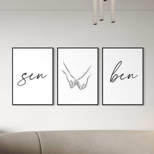 3er-Set SEN & BEN Poster