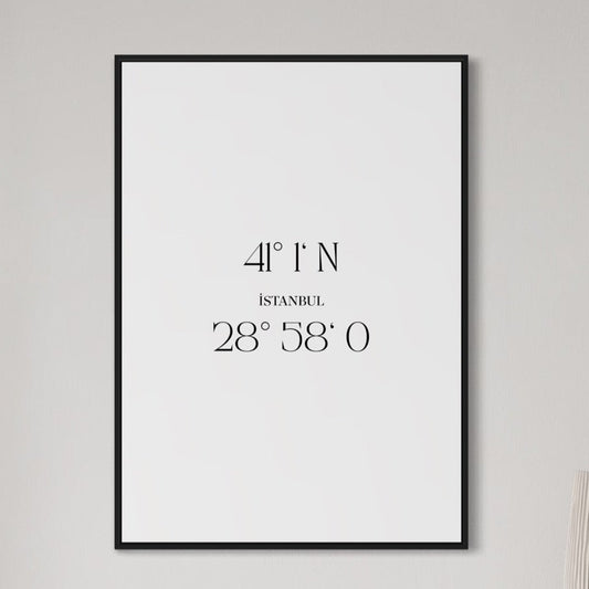 ISTANBUL Koordinaten Poster