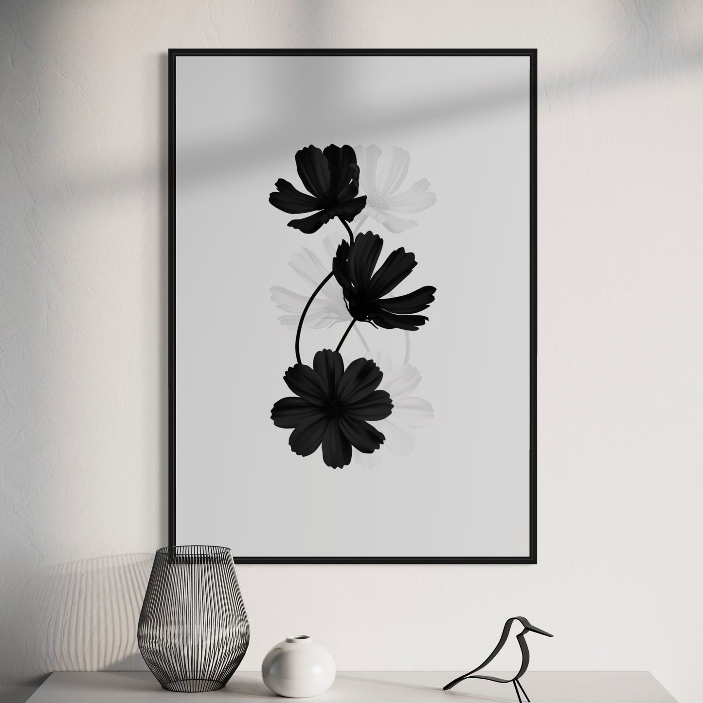 Flowers black & white Poster no1