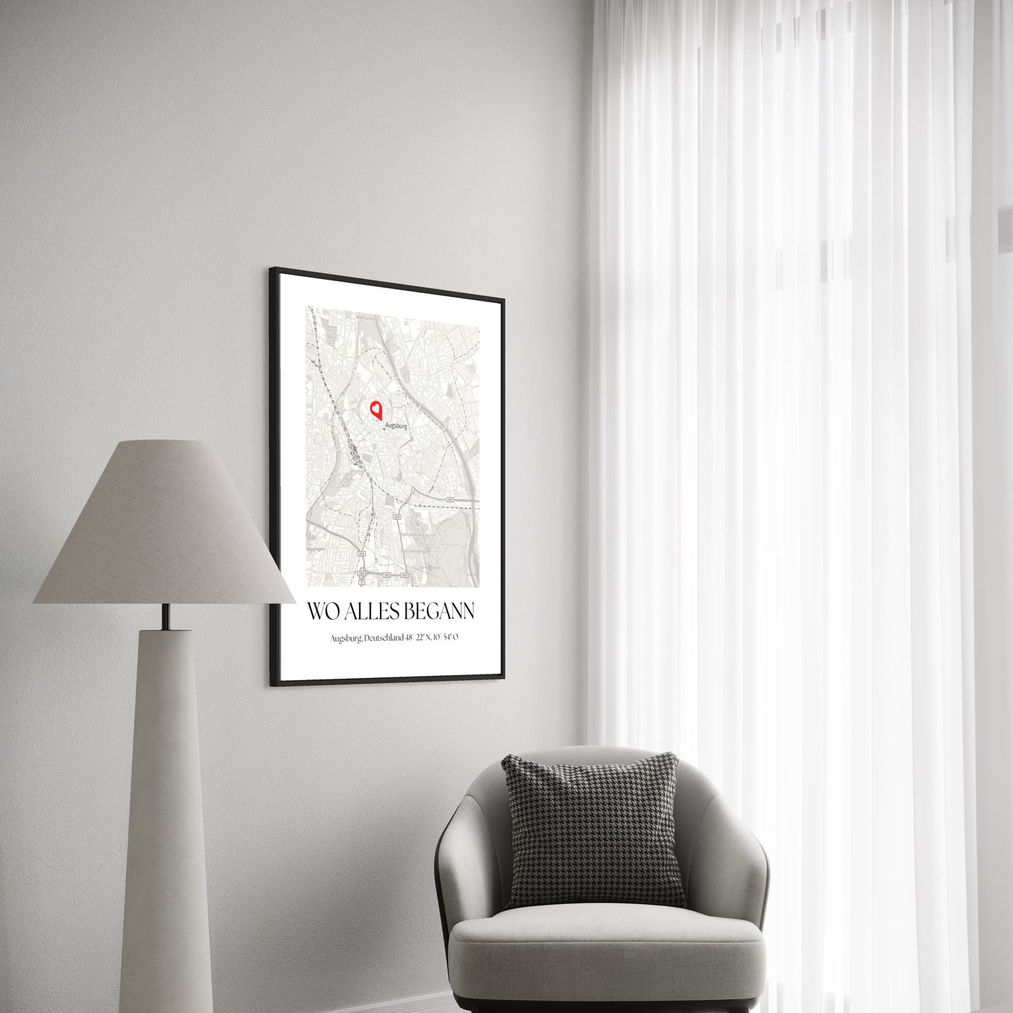 WO ALLES BEGANN Poster | PERSONALISIERT