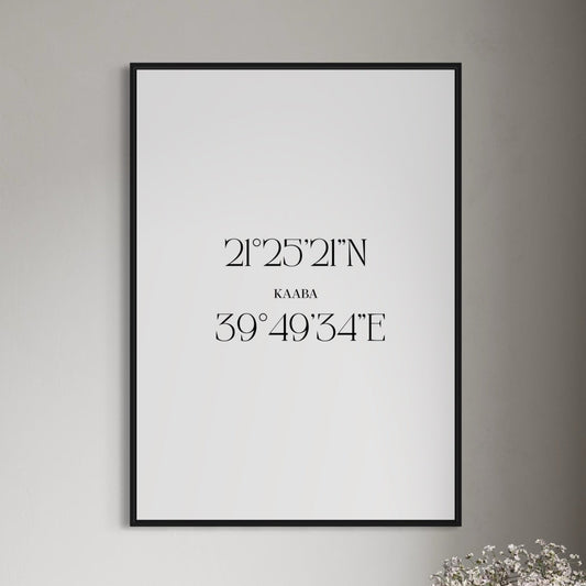 KAABA Koordinaten Poster