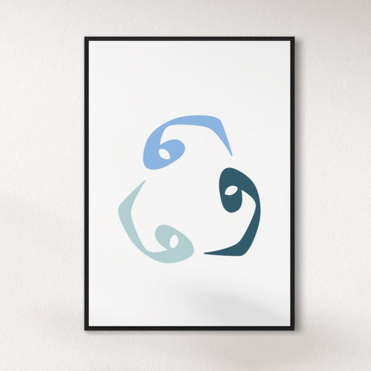 VAV Poster in blau Tönen