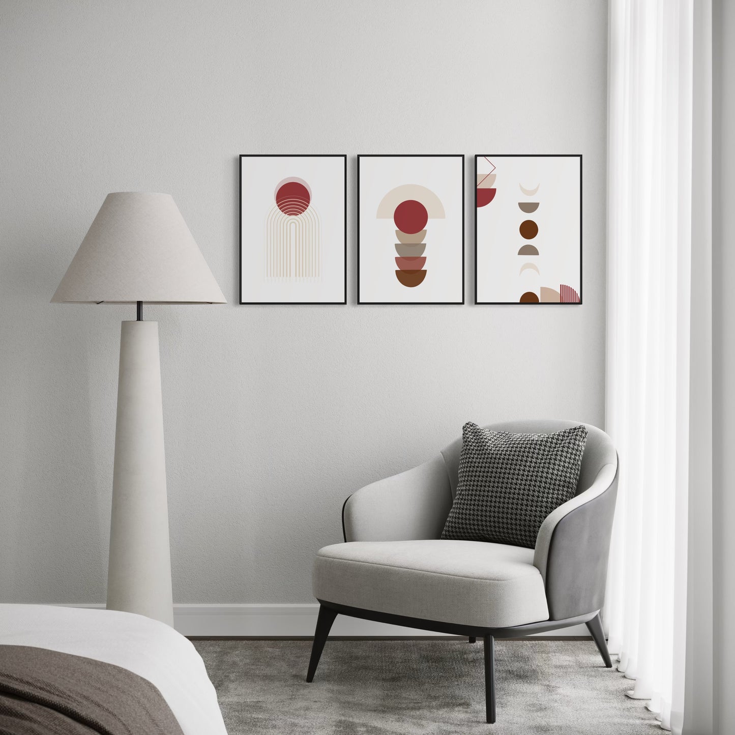BOHO Poster rot-beige