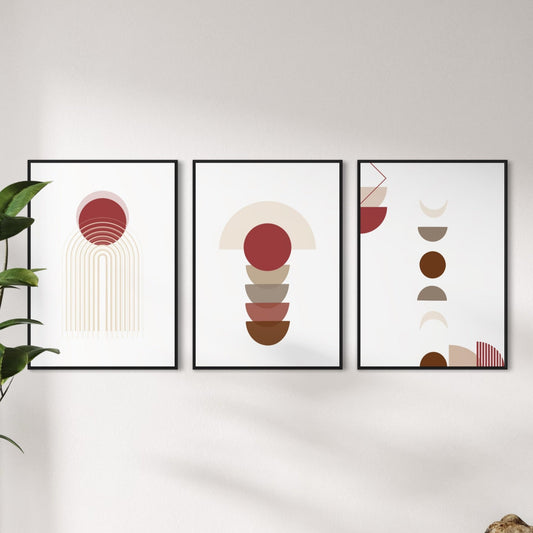 BOHO Poster rot-beige