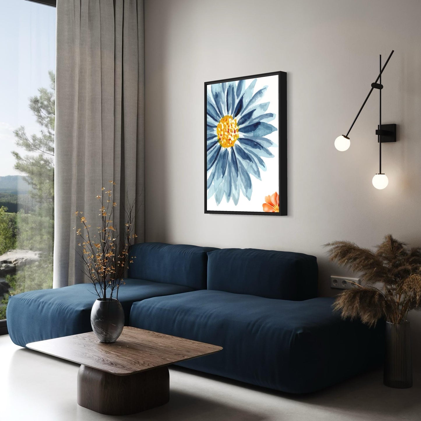 PAPATYA Poster in blau-orange