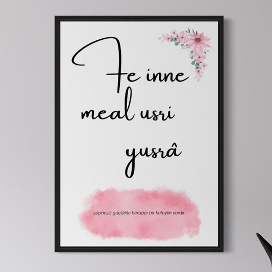 FE INNE MEAL USRI YUSRA Poster in rosa