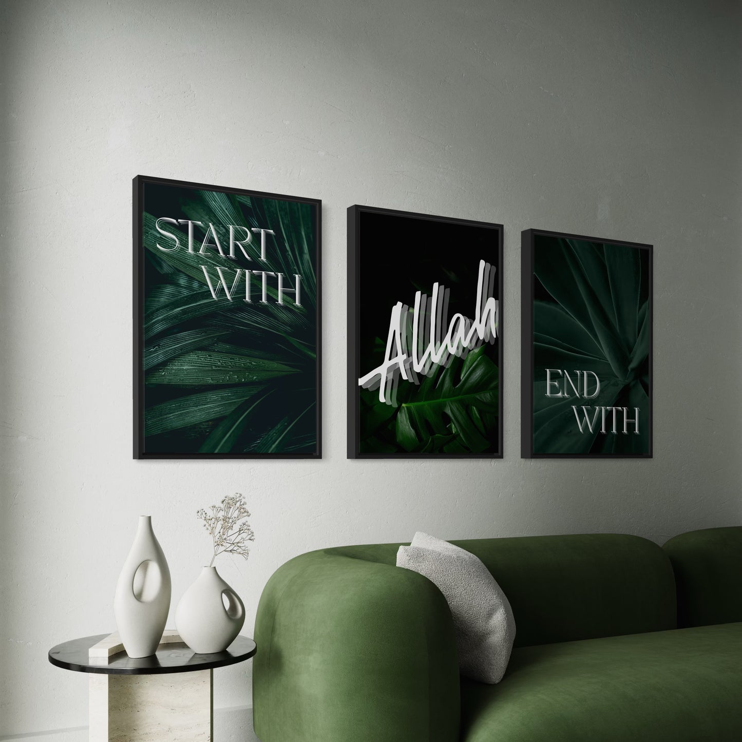3er-Set Start & End with Allah