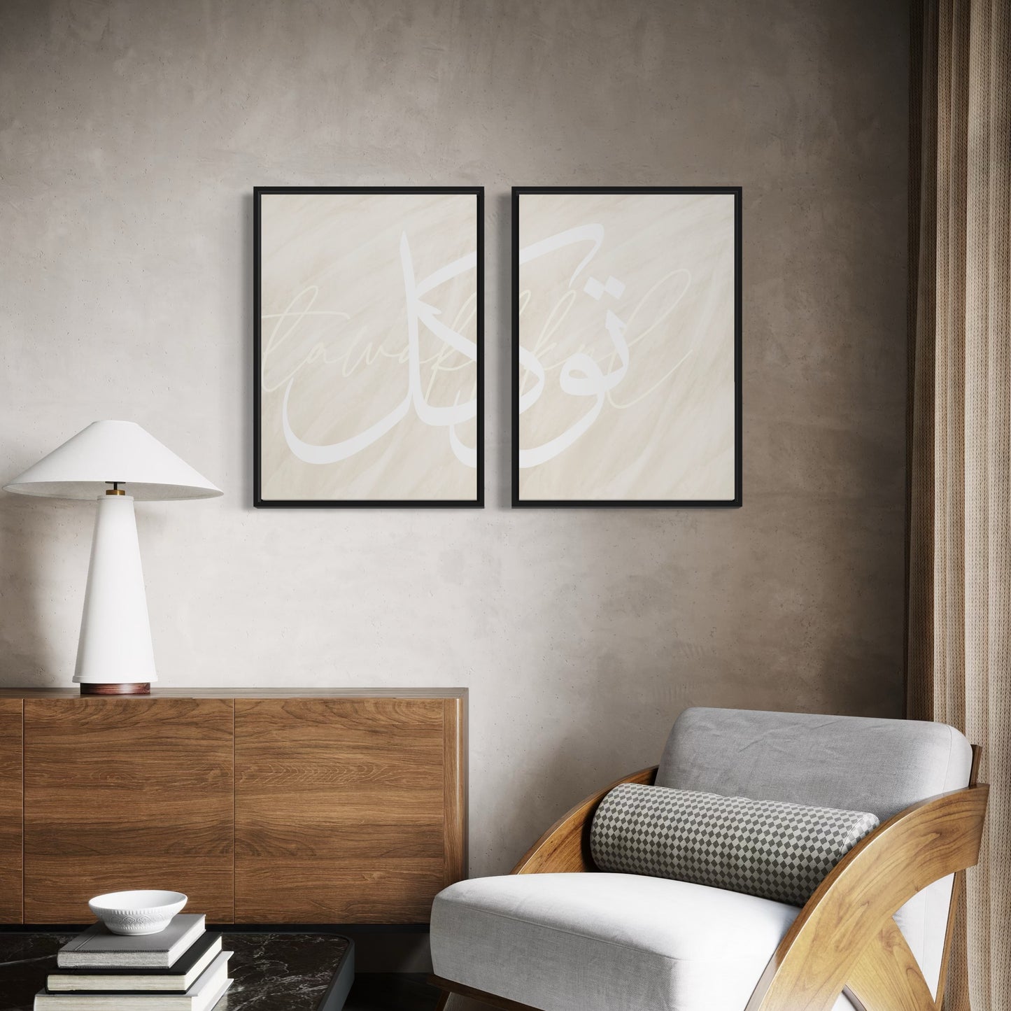 2er-Set TAWAKKUL Poster in beige