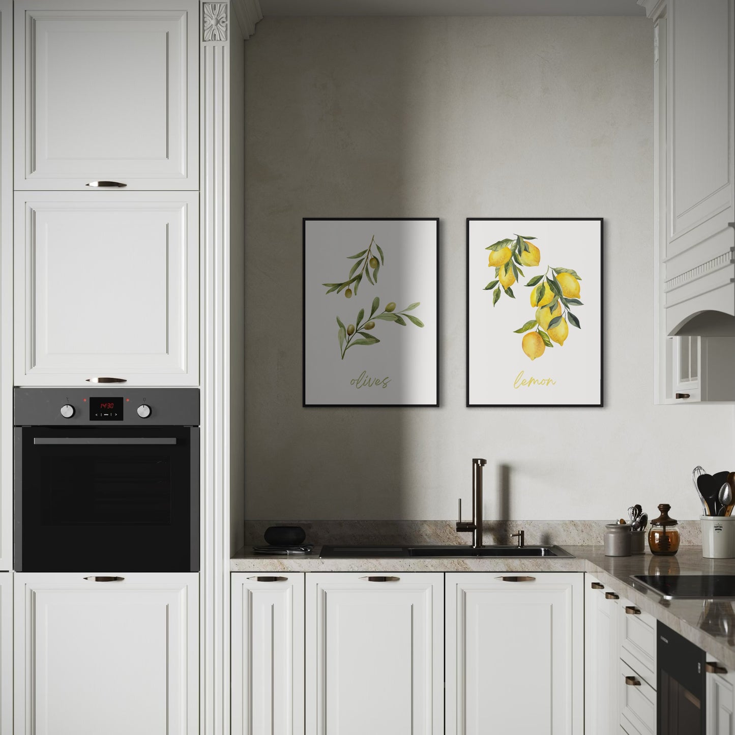2er-Set Lemon & Olives Poster