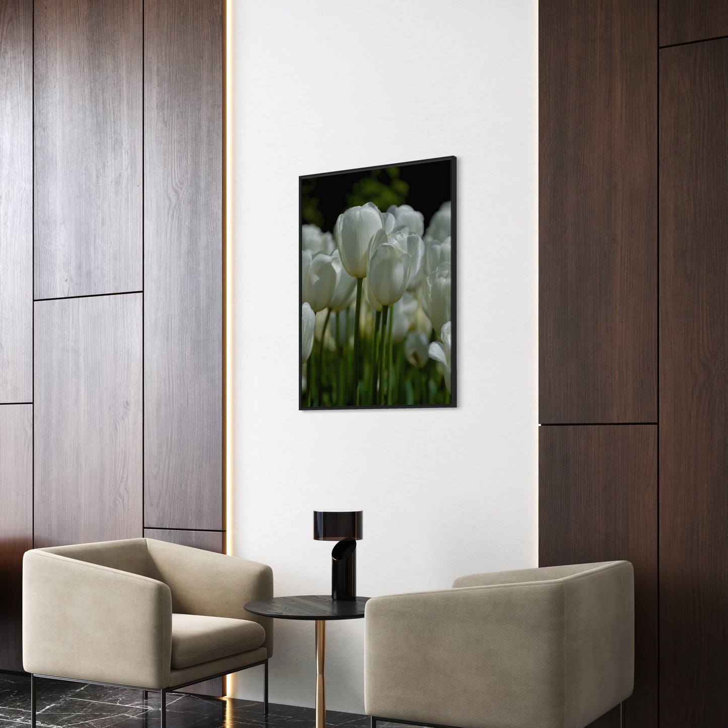 White Tulips Poster