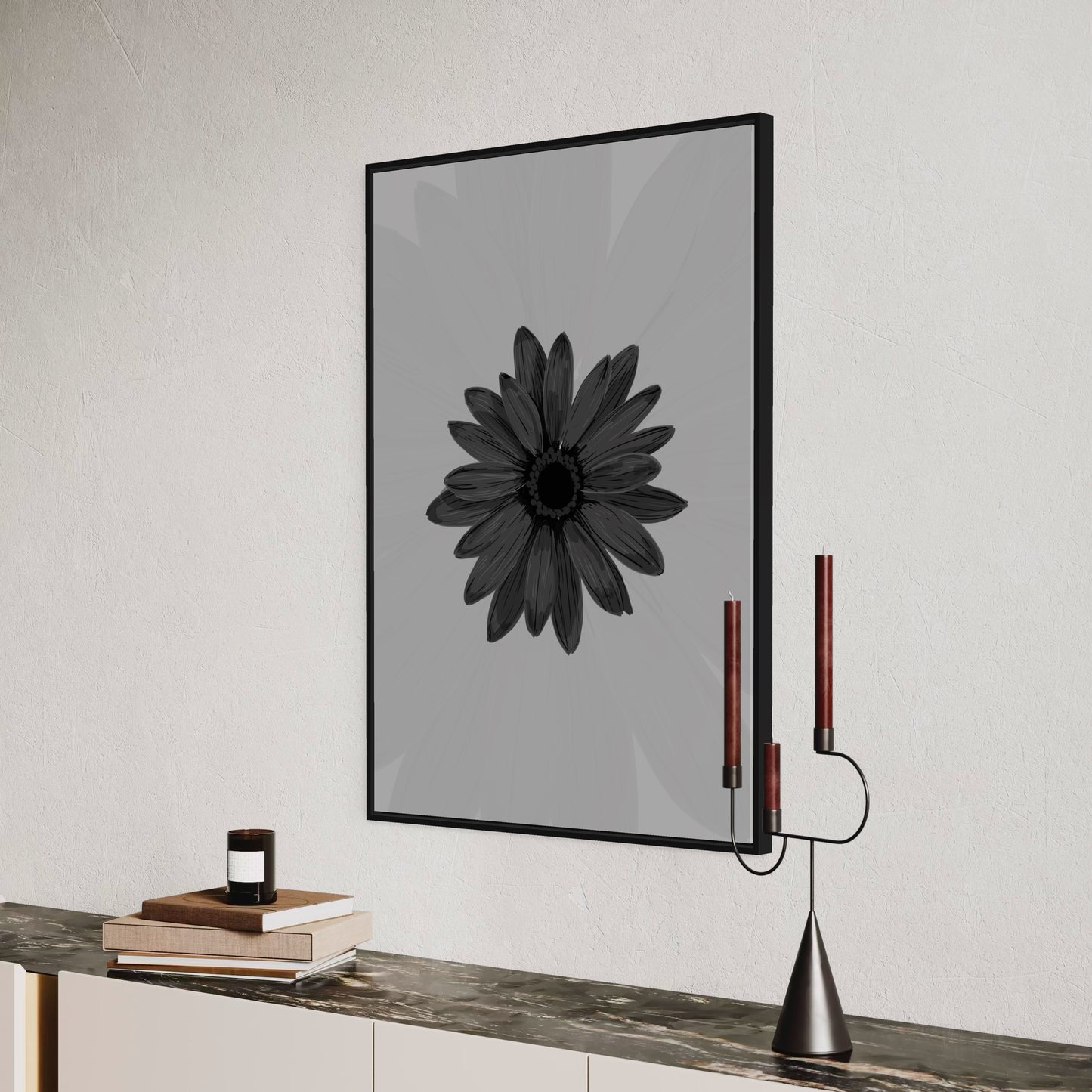 Flowers black & white Poster no2