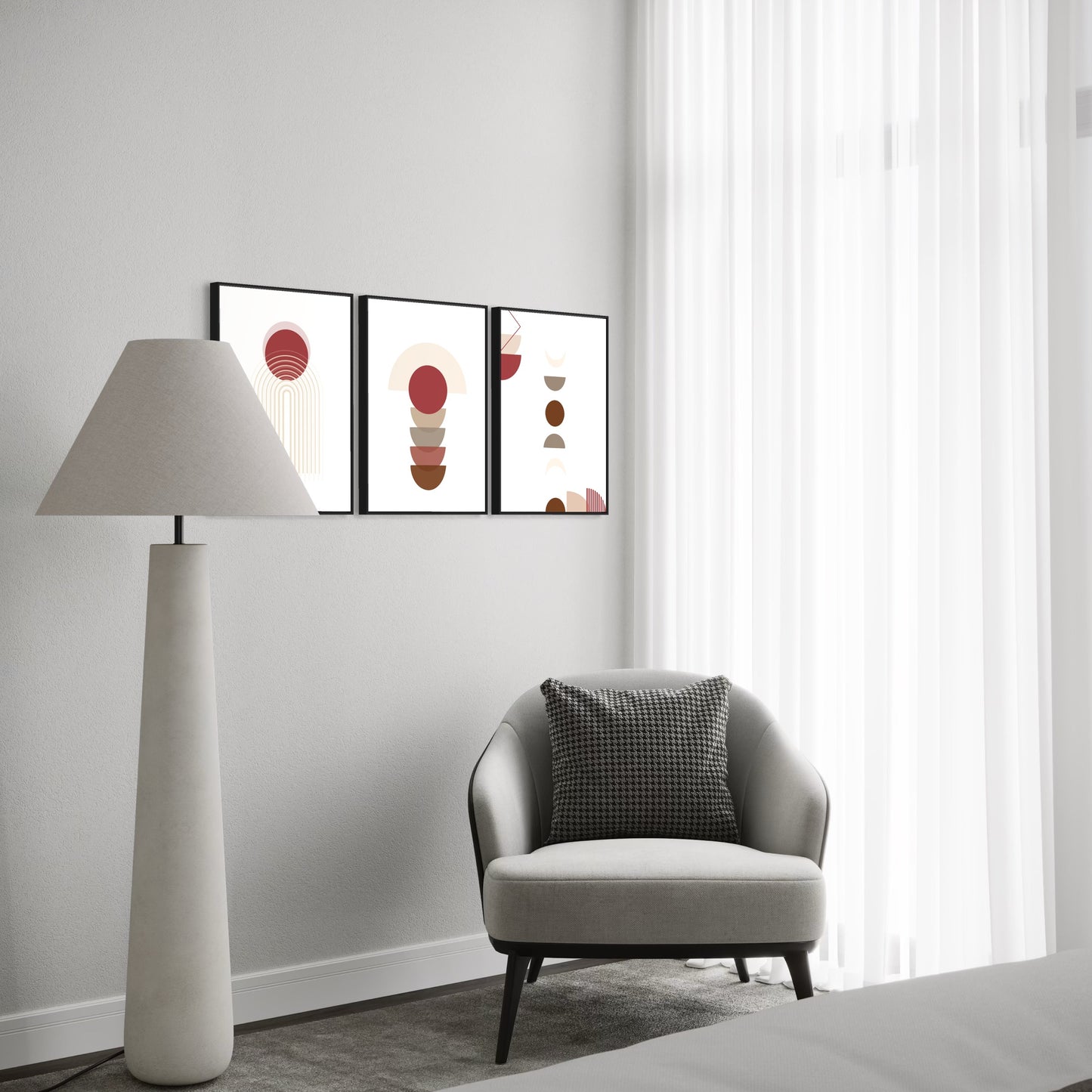 BOHO Poster rot-beige