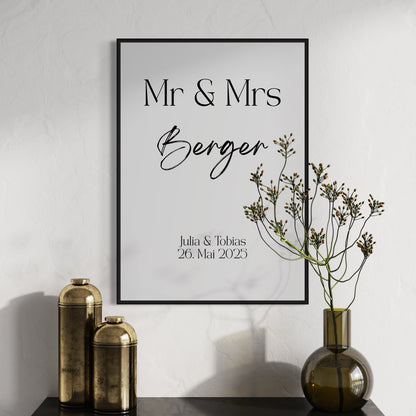 Mr & Mrs Poster | PERSONALISIERT