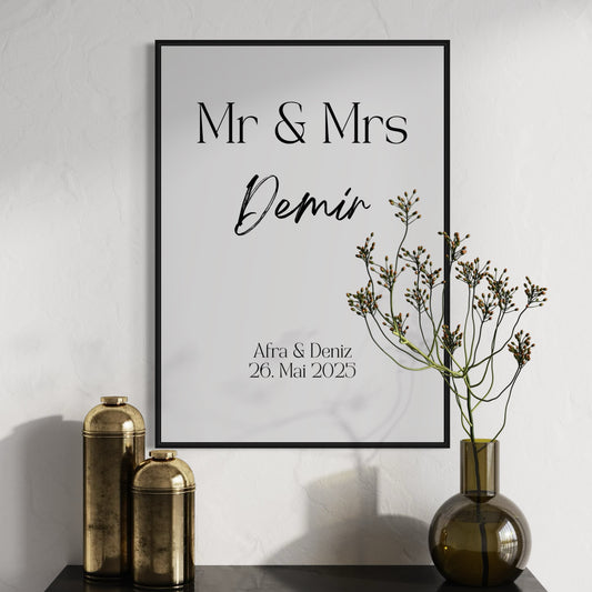 Mr & Mrs Poster | PERSONALISIERT