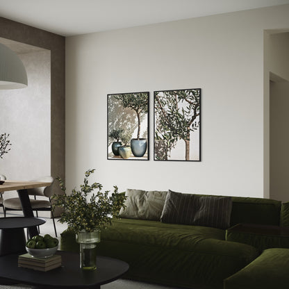 2er-Set Olea Aurea | Olivenbaum Poster