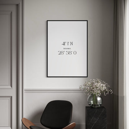 ISTANBUL Koordinaten Poster
