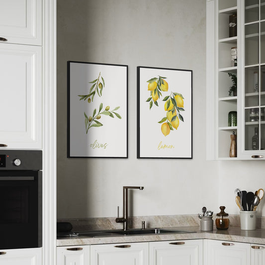 2er-Set Lemon & Olives Poster