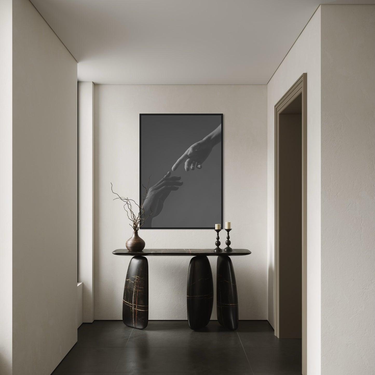 Touching Hands Poster