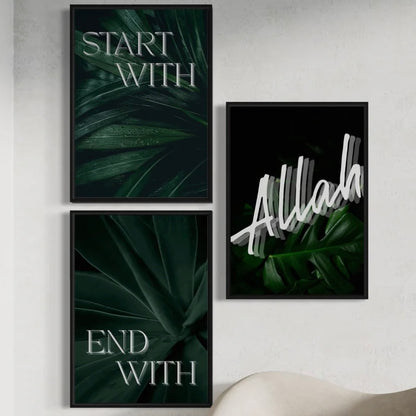 3er-Set Start & End with Allah