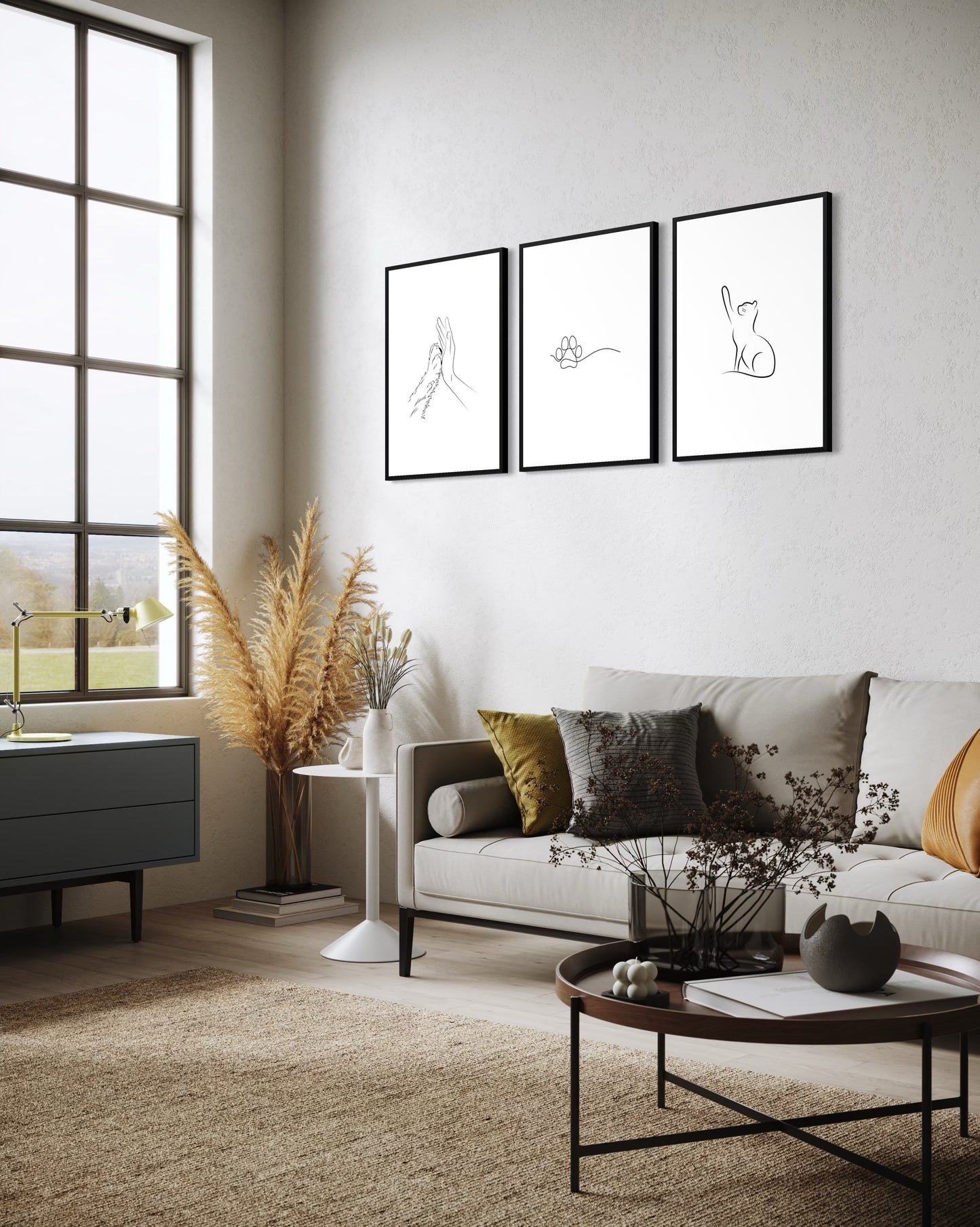 3er-Set Cat love lines