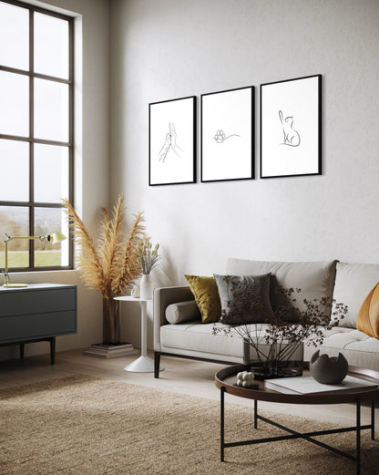 3er-Set Cat love lines