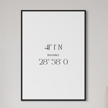 ISTANBUL Koordinaten Poster