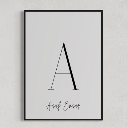 Namensposter mit Anfangsbuchstaben | PERSONALISIERT