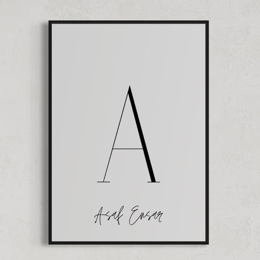 Namensposter mit Anfangsbuchstaben | PERSONALISIERT
