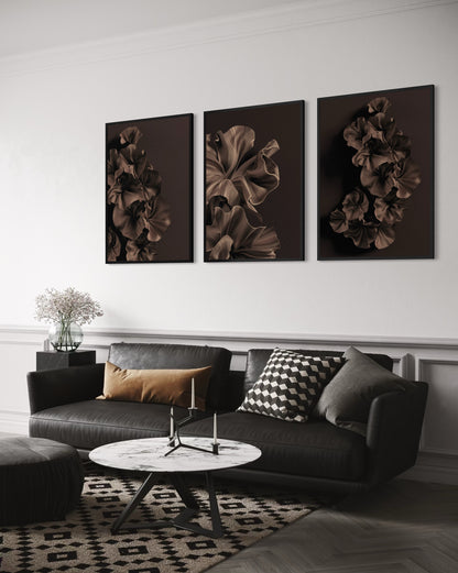 3er-Set floral linen poster no1