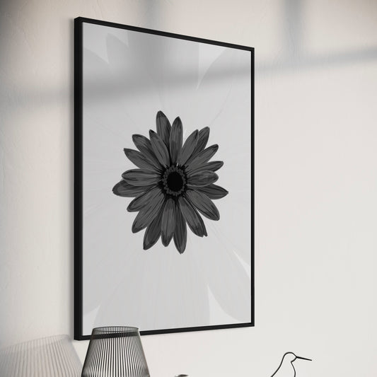 Flowers black & white Poster no2