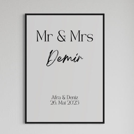 Mr & Mrs Poster | PERSONALISIERT
