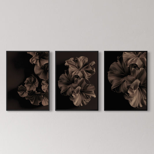 3er-Set floral linen poster no2