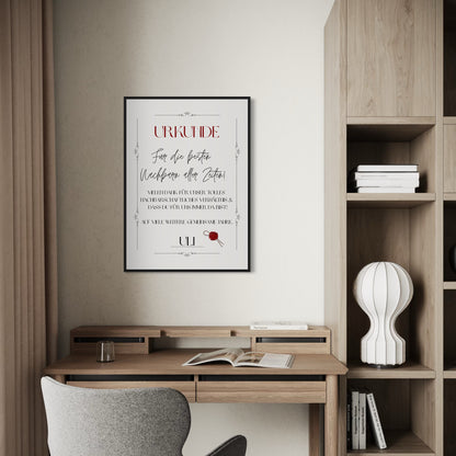 URKUNDE NACHBAR - DANKE Poster | PERSONALISIERT