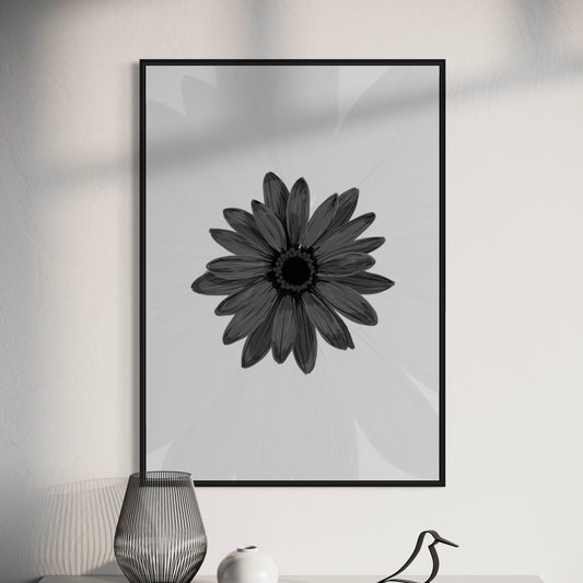 Flowers black & white Poster no2