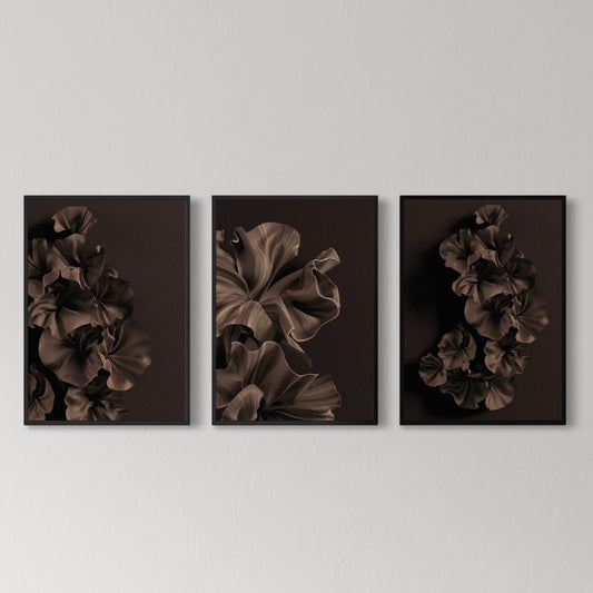 3er-Set floral linen poster no1