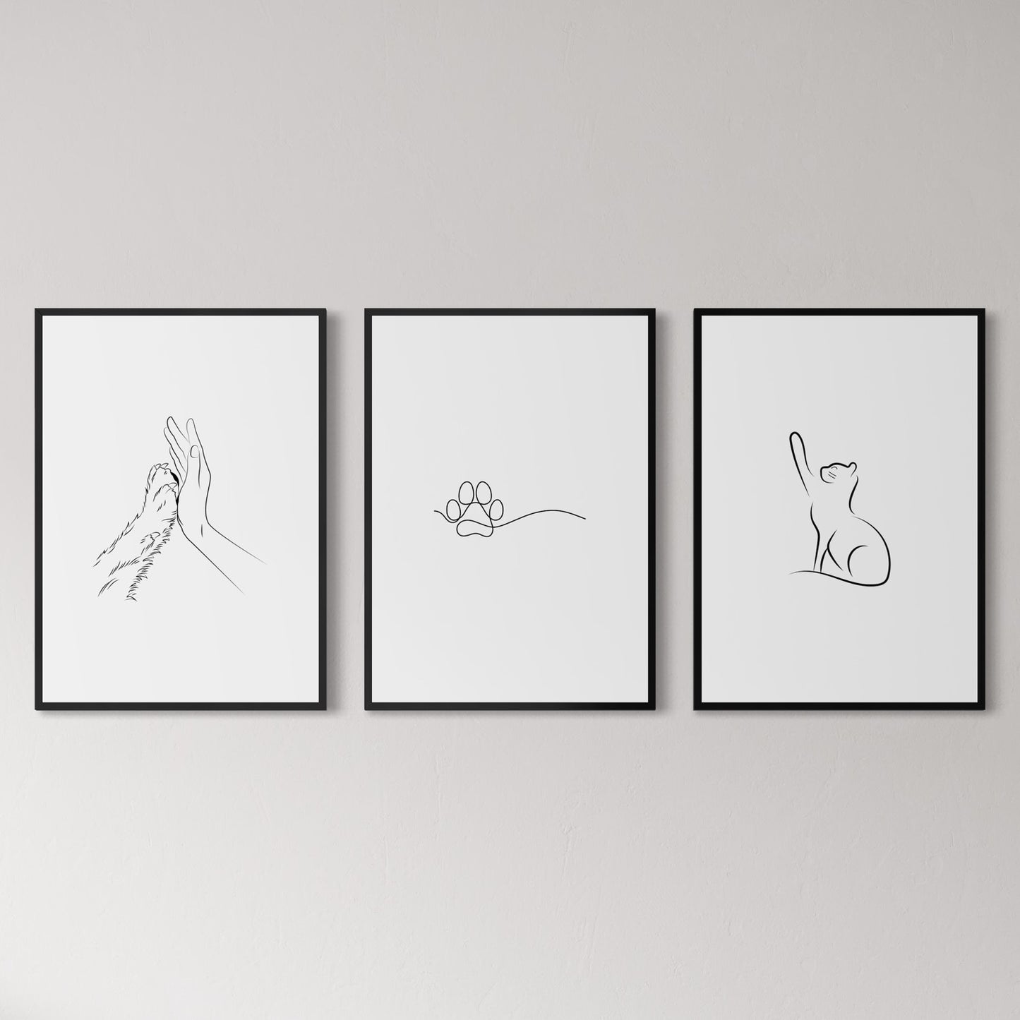 3er-Set Cat love lines