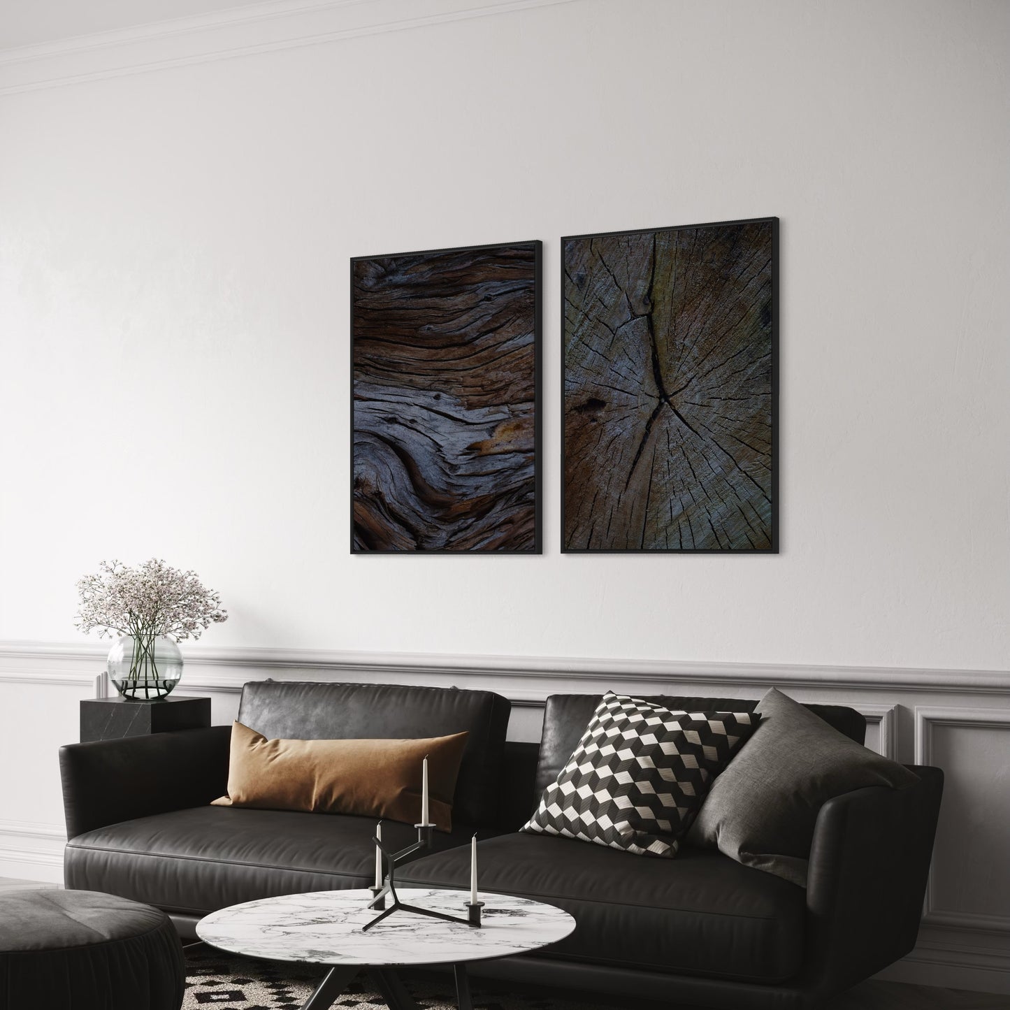 2er-Set Wood Structure Poster