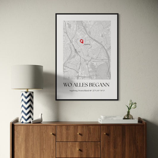 WO ALLES BEGANN Poster | PERSONALISIERT
