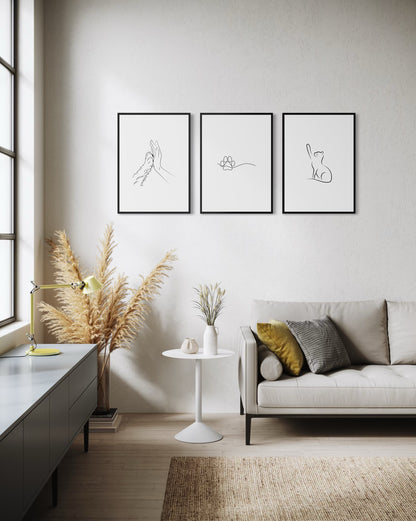 3er-Set Cat love lines