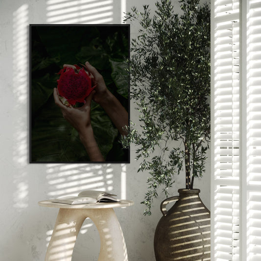 Fruta del dragón Drachenfrucht Poster