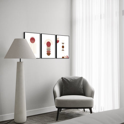BOHO Poster rot-beige