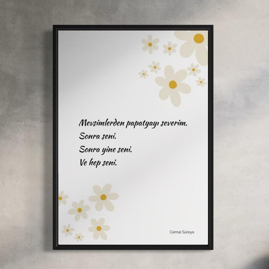 PAPATYA - Cemal Süreya Poster